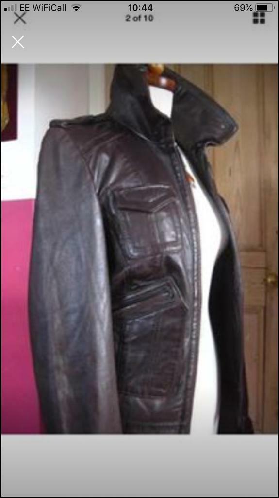 ladies leather jacket size 24